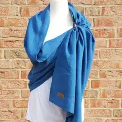 leinen ring sling himmelblau aus kontrolliert biologischem anbau